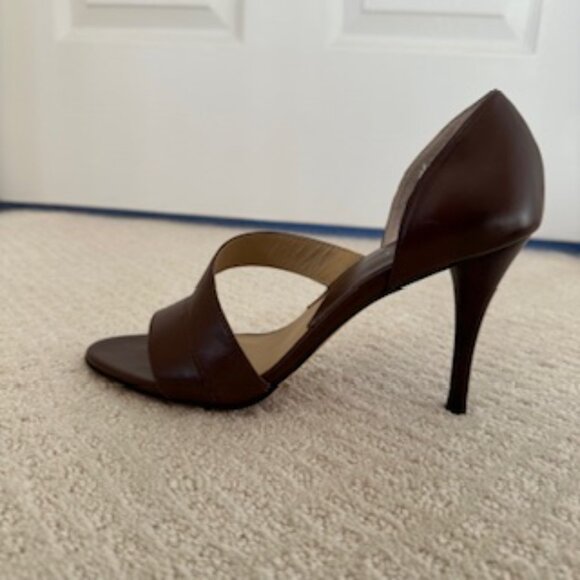 Michael Kors Brown Leather Dress Sandals Sz 7.5 - Picture 2 of 6